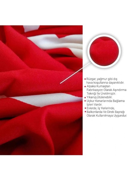 Türk Bayrağı Alpaka Kumaş 100X150 fırsatları