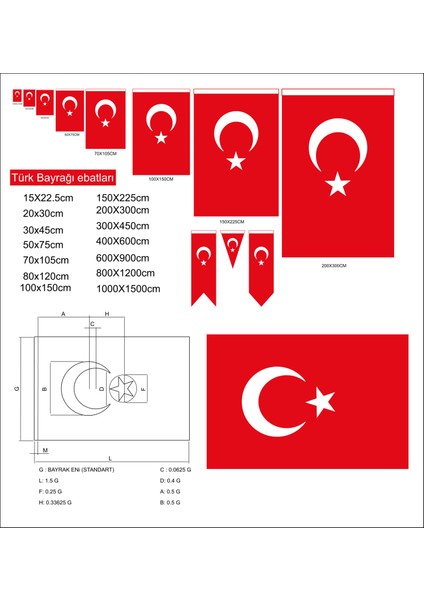Türk Bayrağı Alpaka Kumaş 100X150 indirimleri