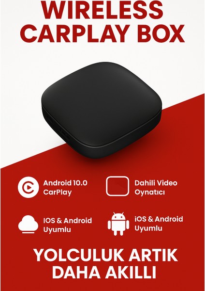 Wıreless Carplay Box Dönüştürücü Android Uyumlu Kablosuz Multimedya Carplay Dönüştürücü
