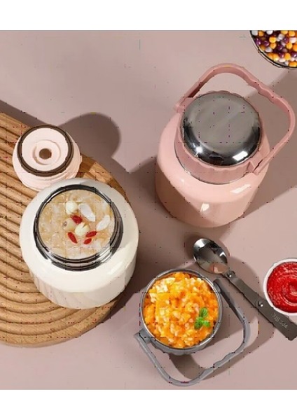 Çelik Mama Termosu Sıcak Veya Soğuk Yiyecekler Için Öğle Yemeği Termosu 900 ml