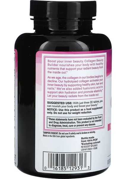 Collagen Beauty Builder 150 Tablet 3mg Biotin Sodyum Hyaluronic Vitamin C Alpha Lipoic modelleri