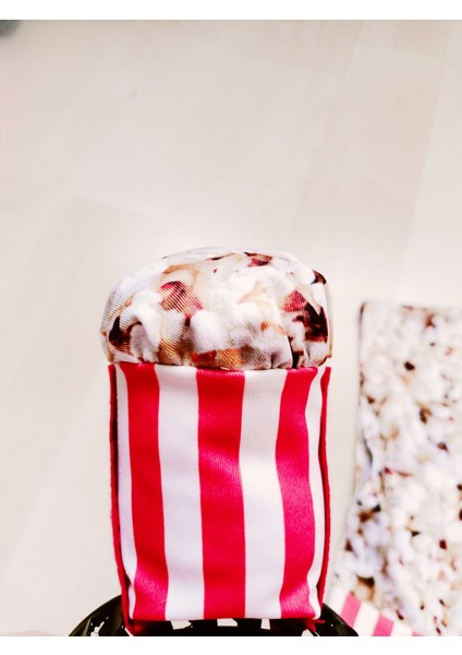 Kız Çocuk Kiloş Etekli Popcorn Kostüm / Patlamış Mısır Elbise