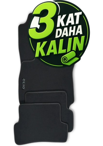 Renault Clio 4 2019 Özel Velur Halı Paspas Takımı - Araca Uyumlu