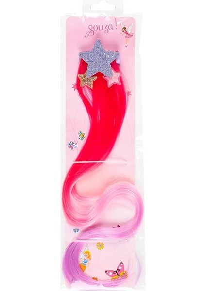 Pembe-Lila Saç Klipsli