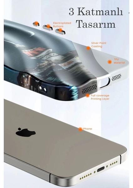 iPhone 14 Pro Max Kılıf Crew Desenli Kapak - Kız Kulesi fırsatları
