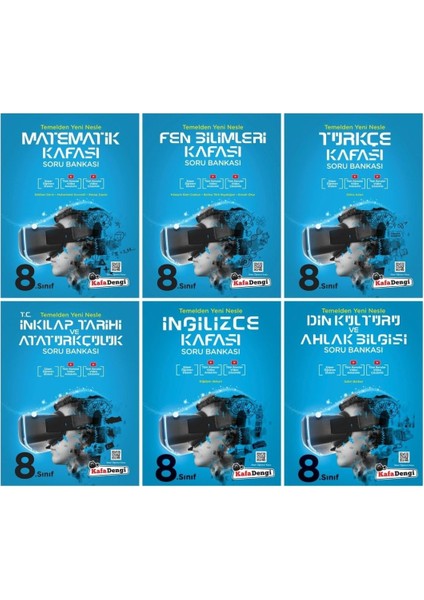 LGS 8.Sınıf Soru Bankası Tüm Dersler 6'lı Set