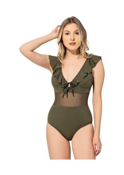 Argisa Püsküllü Bağcıklı Tüllü Yeni Mayo