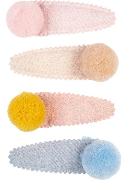 Ponponlu Klipsli Toka - Pastel