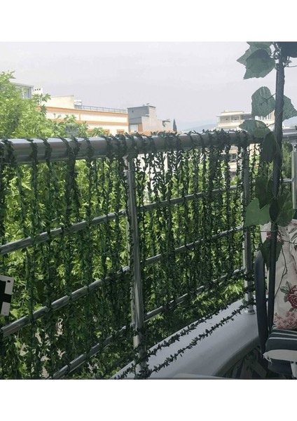 14 Metre Yeşil Yapraklı Tel Sarmaşık Dekoratif Çelenk - Esnek ve Dayanıklı, Ev ve Dış Mekan Süs modelleri