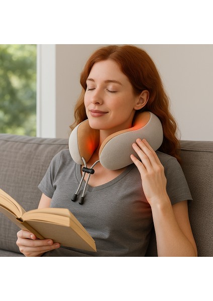 Isıtmalı Ovmalı Boyun Masaj Yastığı | Seyahat ve Ev Kullanımı Için Uygun | Şarjlı & Ergonomik Tasarım fiyatları