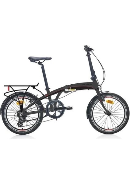 Flexı 108 Katlanır Bisiklet 285H V 20 Jant 8 Vites Mat Antrasit Siyah Kırmızı