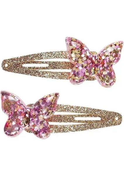 Pırıltılı Kelebek Klipsli Toka