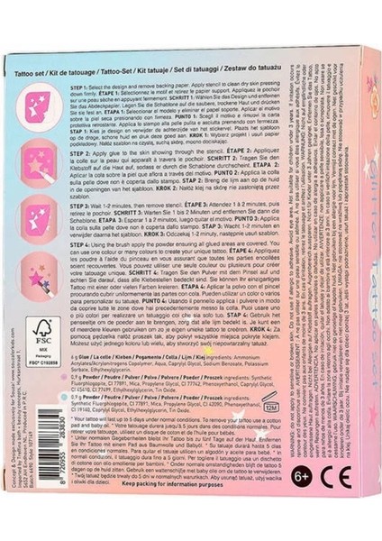 Pırıltılı Dövme Seti - Unicorn modelleri