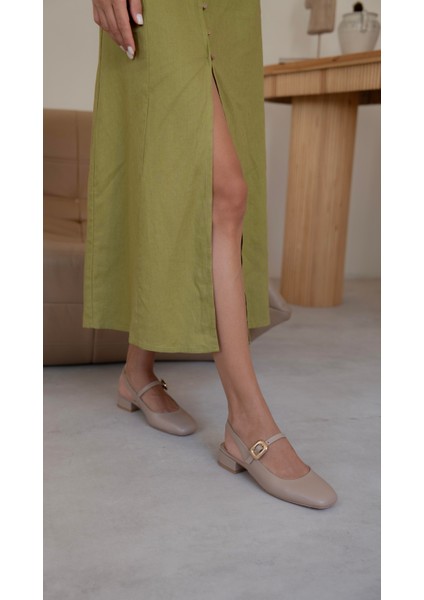 Somer Ten Hakiki Deri Topuklu Ayakkabı fırsatları