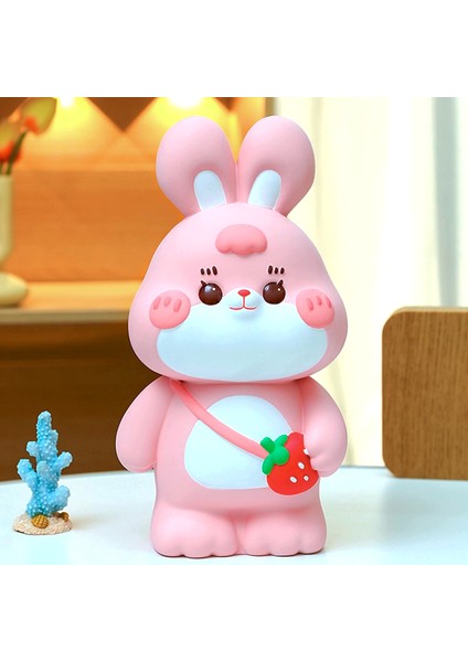 Pingu Tavşan Şekilli Kumbara - Sevimli Tasarım, 27 cm Yükseklik, Para Biriktirme Kutusu