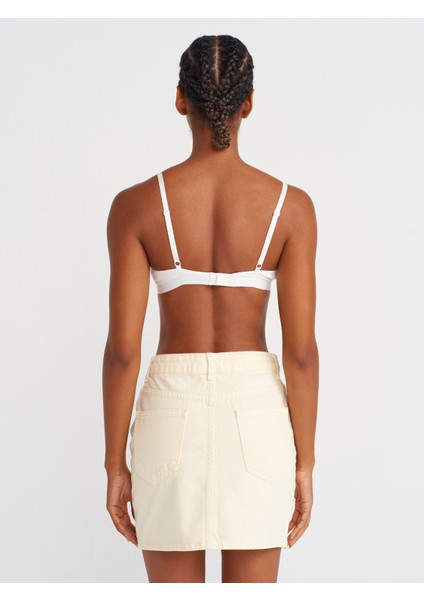 80589 Parçaboya Mini Denim Etek-Sarı fiyatları