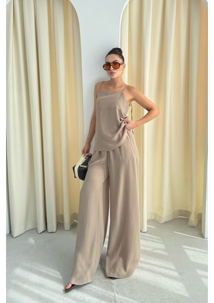 Camel Askılı Bluz Pantolon Takım fiyatları