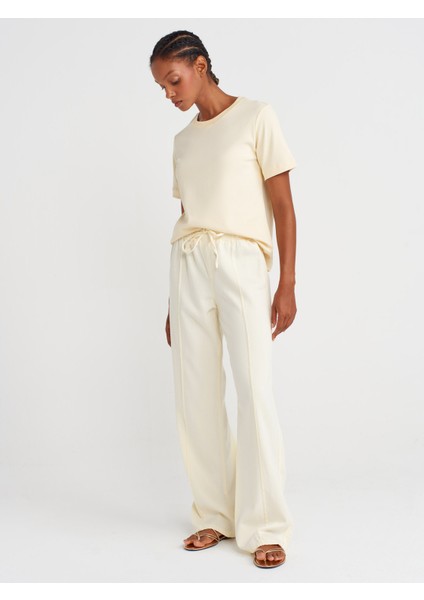 31763 Bisiklet Yaka T-Shirt-Açık Sarı fırsatları