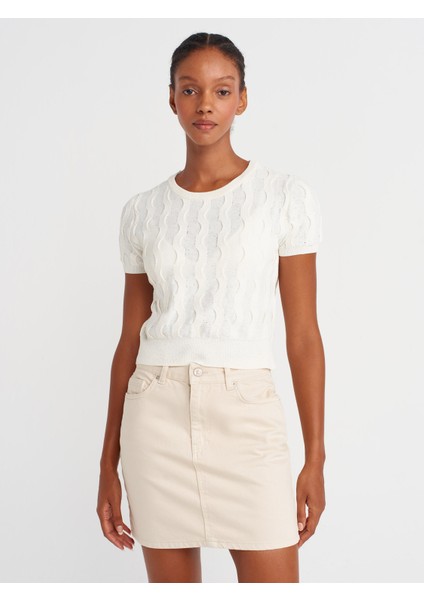 80589 Parçaboya Mini Denim Etek-Taş modelleri