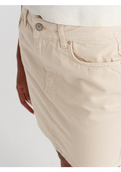 80589 Parçaboya Mini Denim Etek-Taş fırsatları