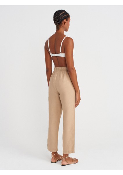 72143 Bağcıklı Jogger Pantolon-Camel fiyatları