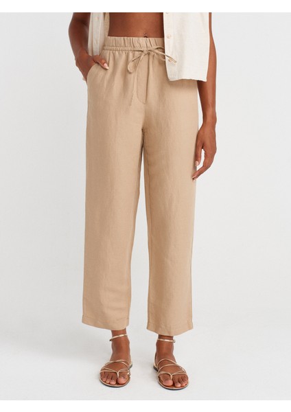 72143 Bağcıklı Jogger Pantolon-Camel fırsatları