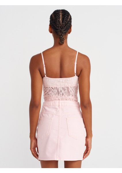 80589 Parçaboya Mini Denim Etek-Pembe fiyatları