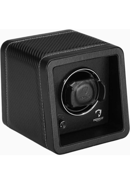 Saturn Style Mv4 Saat Döndürücü, 1 Saat Kapasiteli, Karbon Deri, Modern Tasarım, Yüksek Kaliteli El Işçiliği