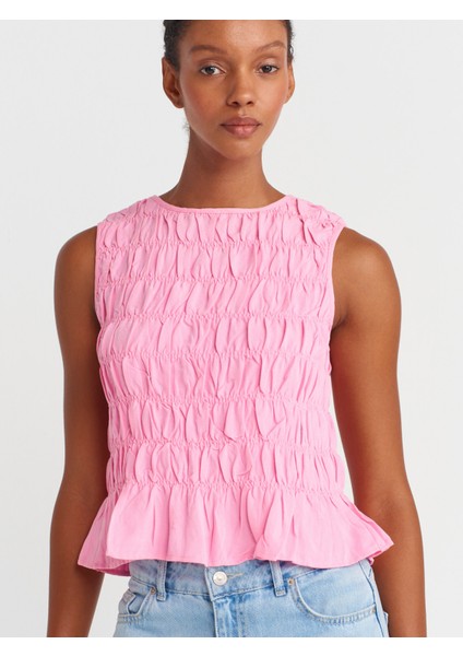 50845 Kolsuz Crop Bluz-Pembe modelleri