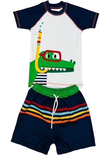 Erkek Çocuk 2'li Mayo Takımı (Şort-Tişört) 3-10 Yaş 12269 fiyatları