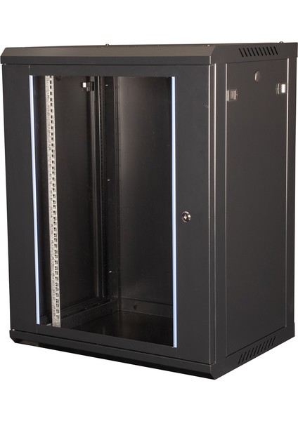 - 15U 19" Duvar Tipi Rack Kabinet – Genişlik: 600 mm | Derinlik: 450 mm – Siyah