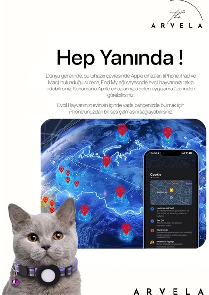 Marven Airtag'li Kedi Takip Tasması fiyatları