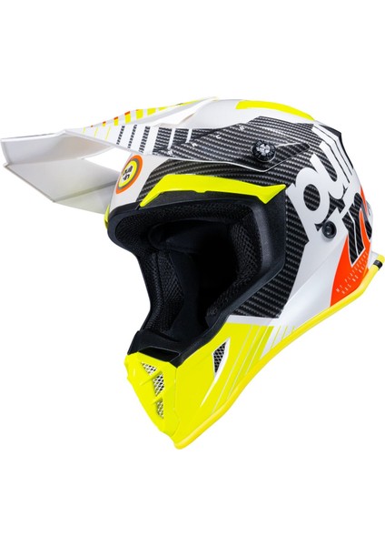 Master Race Trash Kask Beyaz Neon Sarı Siyah