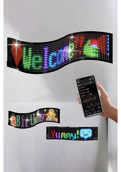 Otomobil Uyumlu LED Matrix Dijital Ekran Bluetooth Bağlantılı 16X24 modelleri