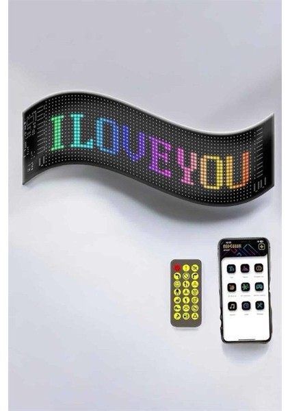 Otomobil Uyumlu LED Matrix Dijital Ekran Bluetooth Bağlantılı 16X24 fırsatları