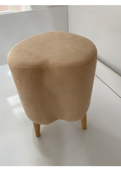 Evimşah Puf & Bench Krem Kalpli