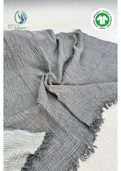 %100 Pamuk Müslin Plaj Havlusu Antrasit Gri 120X200 - Antrasit Gri fırsatları