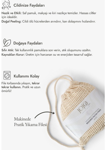 8'li Doğal Pamuk Yıkanabilir Makyaj Temizleme Pedi, Makyaj, Maske ve Yüz Temizleme Pamuğu, Yeniden Kullanılabilir modelleri