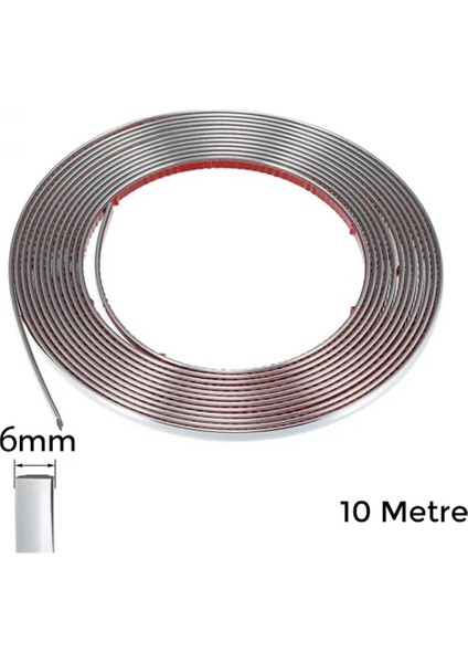 Yapiskanli Nikelaj Serit Bant Cita 6mm 10 Metre Krom