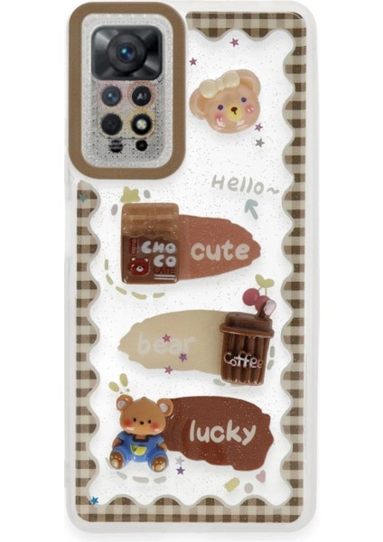 Xiaomi Redmi Note 11 Kılıf Sweet Desenli Silikon Kapak - Şeffaf