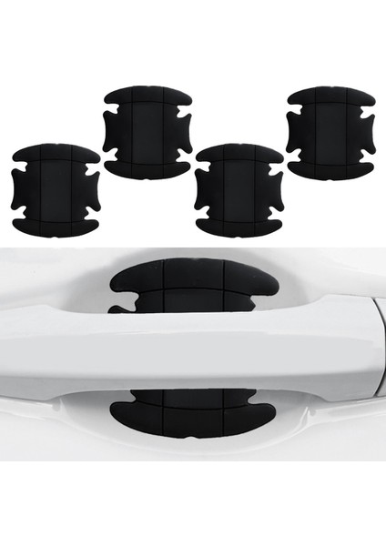 Dis Kapi Kolu Koruma Bandi Silikon 4 Parca Siyah