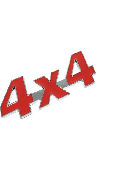 4x4 Metal Camurluk Bagaj Yazisi Arma Kirmizi Krom ONS180