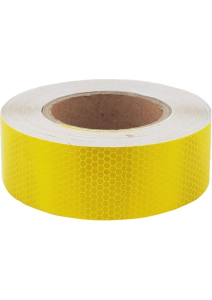 Petekli Reflektif Fosfor Serit Bant Reflektor Sari 5cm x 25 Metre