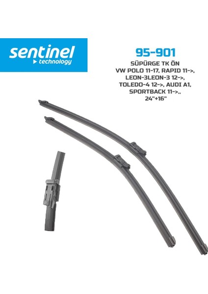 Sentinel Audi A1 Seat Leon 3 Toledo 4 Vw Polo 6 Rapid 2011 Orijinal Silecek