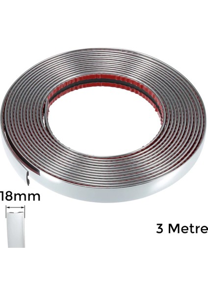 Yapiskanli Nikelaj Serit Bant Cita 18MM 3 Metre Krom