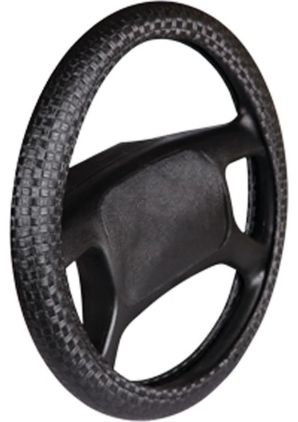 Deri Direksiyon Kilifi Gecme Desenli Siyah F 13