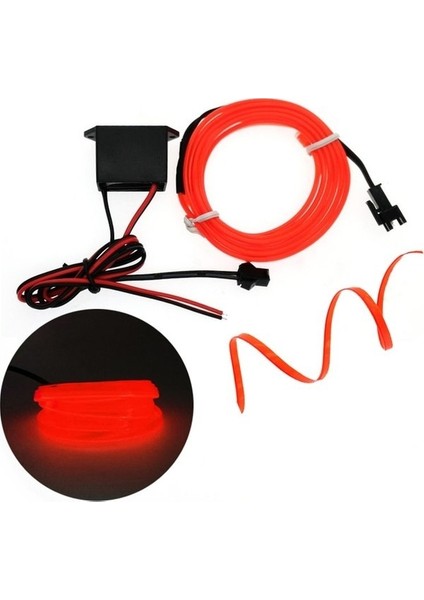 Fitilli Ip Neon LED Torpido Seridi 2 Metre Kirmizi Oranj