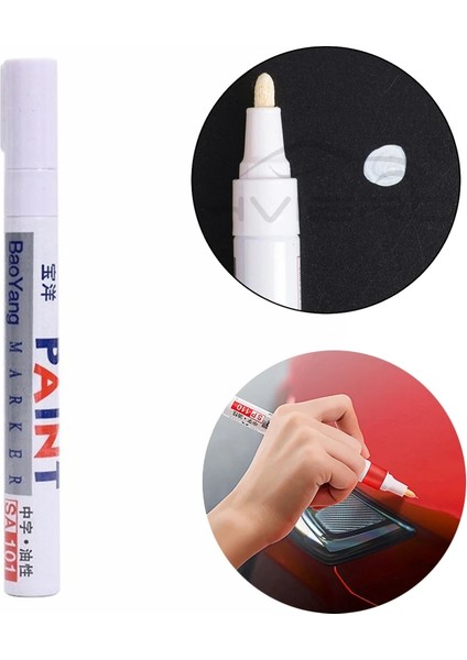 Paint Lastik Yazma Kalemi Beyaz