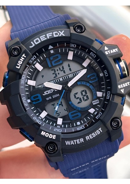 Digital ve Analog 2 Yıl Garantili Kronmetre+Takvim+Alarm+Aydınlatma Erkek Kol Saati JOE.BK06 fiyatları