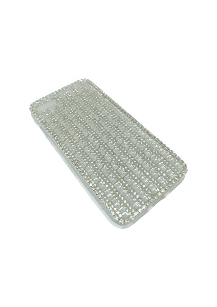 Iphone 7 8 Uyumlu Kristal Baget Tasli Telefon Kilifi Gumus